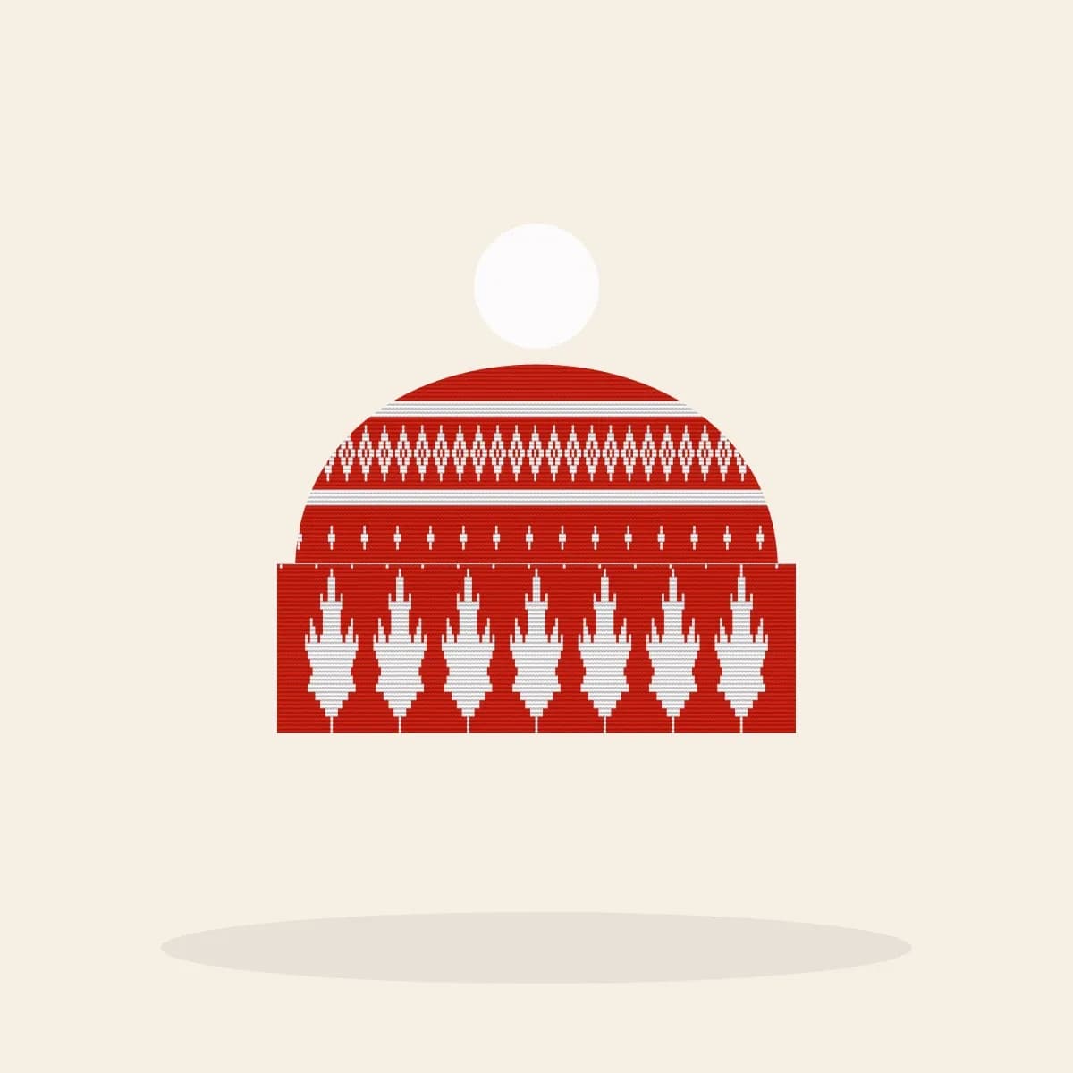 Ho Ho Hoser Knitted Toque (True North): Ho Ho Hoser ugly Christmas knit in red and white